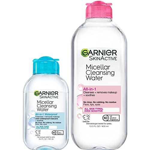 Garnier Micellar Cleansing Water Set for All Skin Types - 13.5 fl oz & 3.4 fl oz