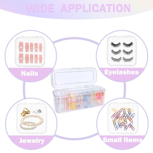 15 PCS Press On Nail Organizer Kit with Storage Box & Adhesive Tape