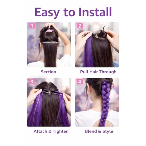 Purple Synthetic Hair Extensions 30 Inch 2 Pack - Long Braiding Hair for Box Braids & Styles