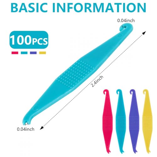 SenseYo 100 Pcs Colorful Dental Elastic Rubber Bands & Placers for Orthodontic Braces