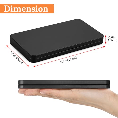 Hipiwe Metal Cash Box - 4 Pack Rectangular Money Organizer