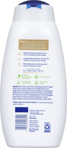 NIVEA Refreshing White Peach & Jasmine Body Wash, 20 Fl Oz