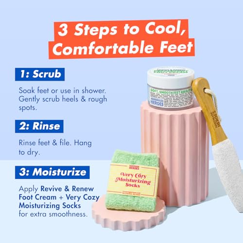 Handmade Heroes Peppermint Foot Cream - Natural Moisturizing Heel Repair