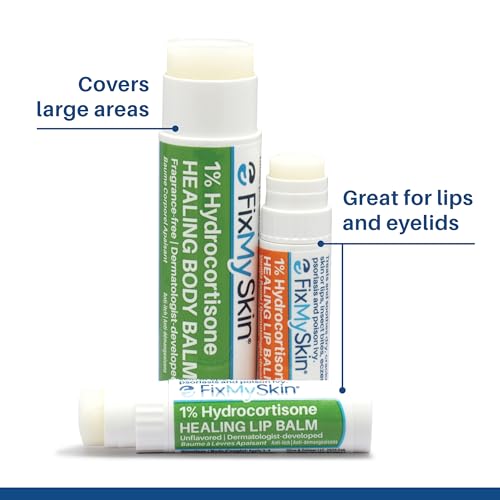 FixMySkin 1% Hydrocortisone Healing Lip Balm - Vanilla, 0.15 oz