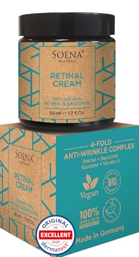 Soena Retinal Face Cream with Bakuchiol & Hyaluronic Acid - Anti-Aging