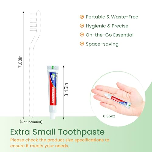 Cydioa 50-Pack Mini Mint Toothpaste 0.35oz - Travel Size
