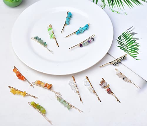 Colorful Crystal Hair Pins Set of 15 - Blue FY0200 FY0202