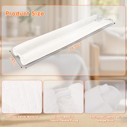 Premium Velvet Door Draft Stopper - 30-36 Inch Windproof Seal