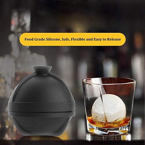 Silicone Ice Ball Molds Set of 4 - 2.5-Inch Sphere Ice Makers