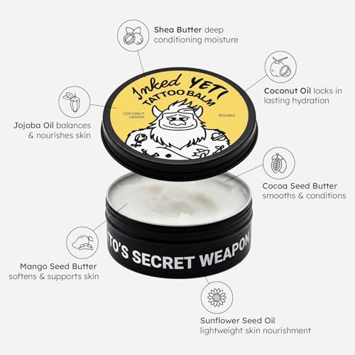 Inked Yeti Vegan Tattoo Balm & Aftercare Moisturizer - 3 oz