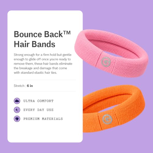 GIMME Medium Hold Seamless Hair Bands - 10 Pack, Multi-Color