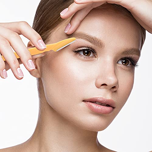 ASTARON 60-Piece Facial Eyebrow Razor Set - Dermaplaning & Shaping Tool for Men & Women