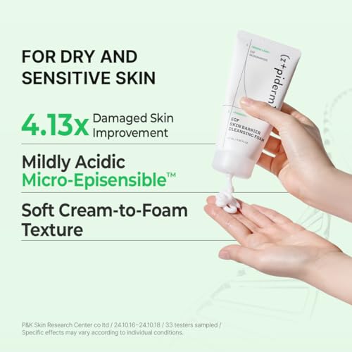 Z+piderm EGF Gentle Cleansing Foam for Sensitive Skin, 4.05 fl oz