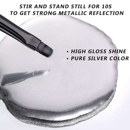 SUTOKAKA Metallic Nail Gel Kit - 5ml Gold & Silver Duo for 3D Art
