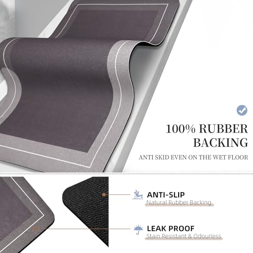 Super Absorbent Diatomaceous Earth Bath Mat - Quick Dry & Non-Slip, 15.7"x23.6"