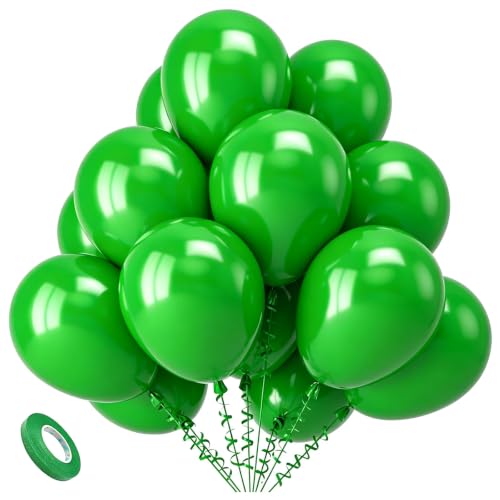 100 Pack 12-Inch Green Balloons for Parties & Celebrations