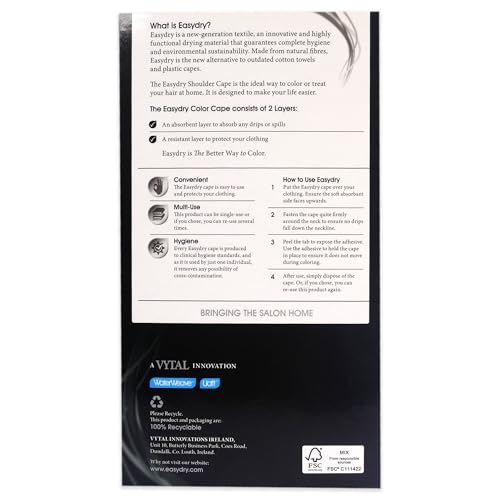 Easydry Professional Technical Shoulder Cape - White Salon Protective Cape