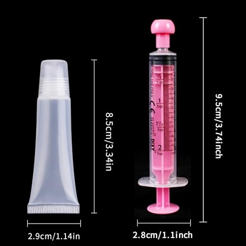 6PCS Refillable Lip Gloss Tubes - 8ml Clear Cosmetic Containers