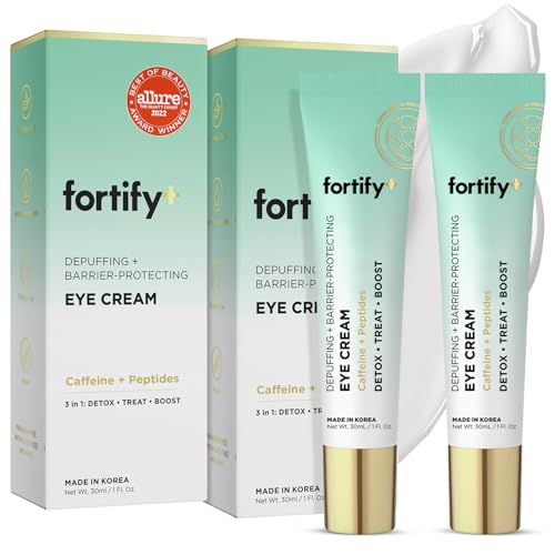 Fortify Skincare Under Eye Cream for Dark Circles & Puffiness - 2 Pack