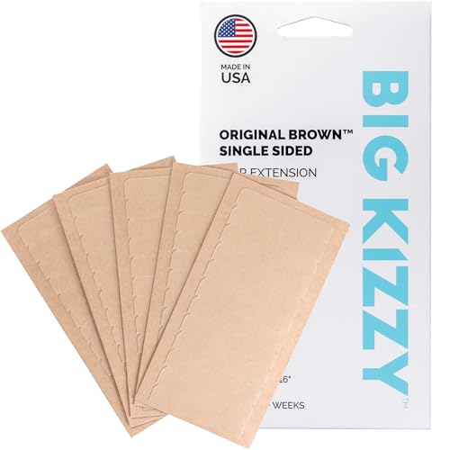 Big Kizzy Single Sided Brown Tape Tabs for Hair Extensions - 60 Pack