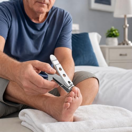 KOHM Curved Blade Wide Jaw Nail Clipper with Swing-Out File