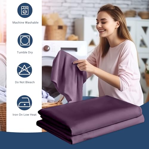 Standard Pillowcases Set of 4 - 20x26 Dark Purple Microfiber