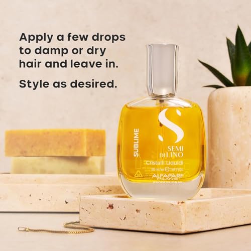 Alfaparf Milano Semi di Lino Moisture Hair Mask for Dry Hair and 15ml Cristalli Liquidi Hair Oil Serum Set- Moisturizing and Hydrating Deep Conditioning Mask - Smoothing and Shine Enhancing Oil