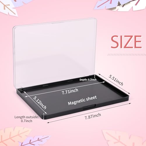 Large Magnetic Makeup Palette with Clear Lid - Empty Eyeshadow Organizer