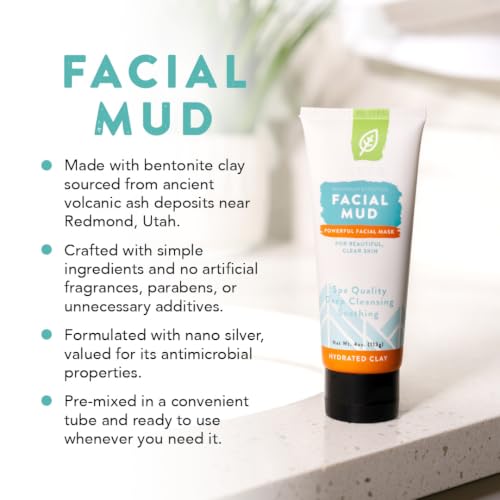 Bentonite Clay Facial Mask for Detox & Purifying Skin - 4 oz