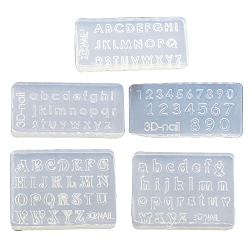 3D Silicone Nail Art Mold for Letters & Numbers - Reusable Decorative Nail Design Tool