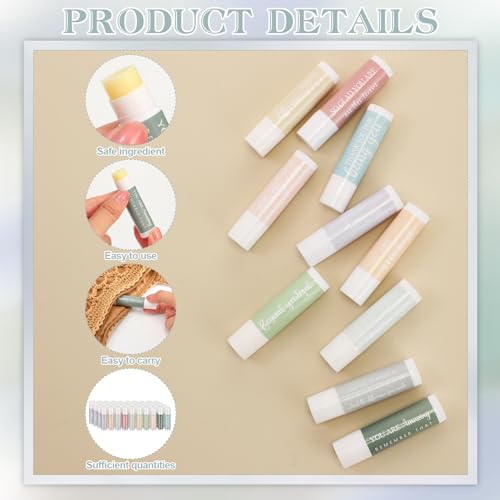 Swiffen 30 Sets Employee Appreciation Lip Balm Gift Sets with Inspirational Quotes - Bulk, Macaron Design, 5 Flavors