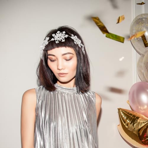 Rhinestone Headband for Bride Decorative Bridal Hair Accessory