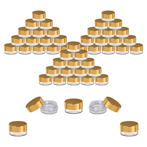 Houseables 3g Cosmetic Sample Jars - 50 Pack Mini Refillable Containers