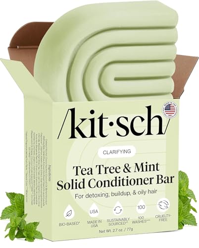 Kitsch Tea Tree & Mint Conditioner Bar - 2.7 oz for Scalp & Oil Control