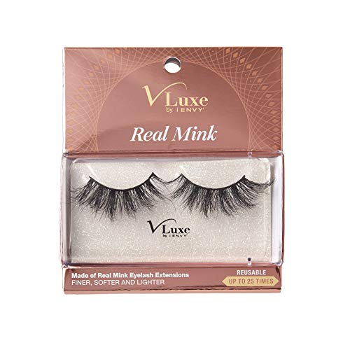 i•ENVY Real Mink False Eyelashes VLEC03 Dramatic Long Length Velvet Rose
