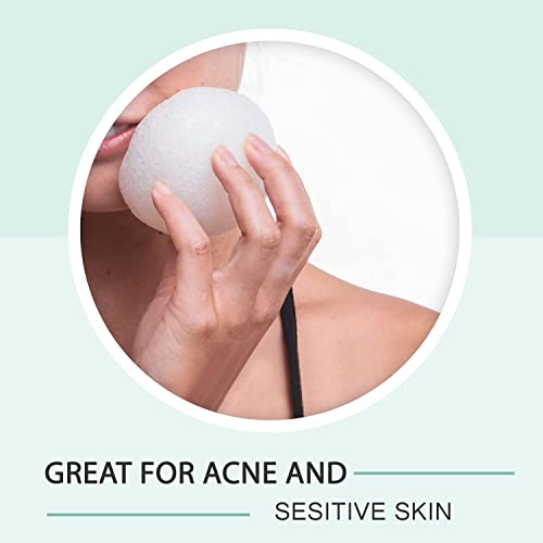 PureSOL Konjac Facial Sponge - Eco-Friendly Exfoliating Cleanser