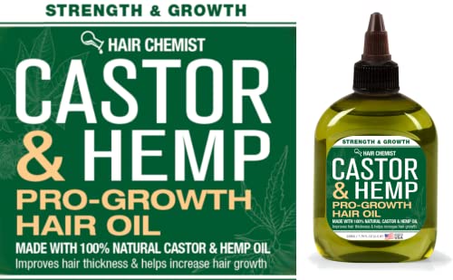 Hair Chemist Castor & Hemp Pro-Growth Hair Oil 7.1 oz Natural Hair Treatment