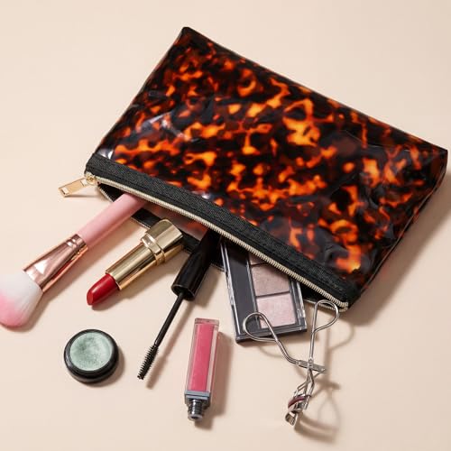Meanplan Retro Tortoise Shell Makeup Cosmetic Bag Waterproof Travel Pouch