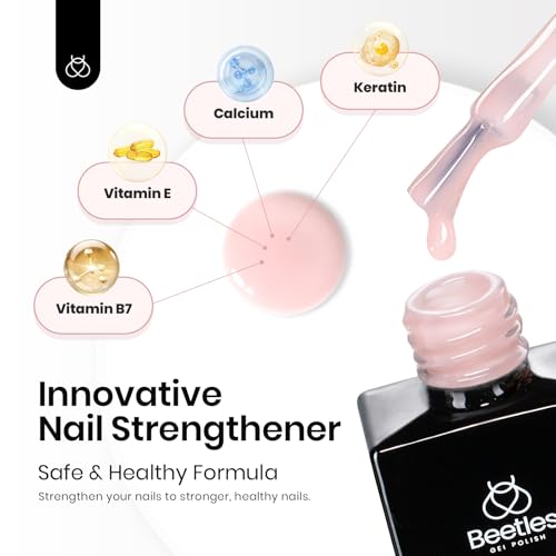 Beetles Rubber Base Gel Nail Polish - 6 Colors Aesthetic Nude Pink