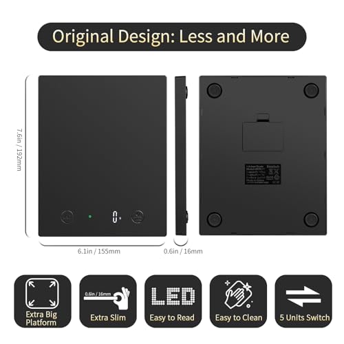 Homebuds Digital Kitchen Scale - 22lb Capacity, 0.1oz Precision
