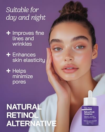 Cleo Cora Bakuchiol Retinol Serum 1 Fl Oz - Anti-Aging Face & Eye Care
