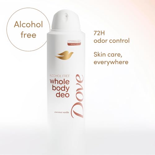 Dove Coconut Vanilla Alcohol-Free Whole Body Deodorant Spray, 4 oz