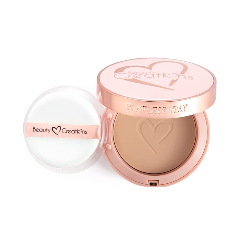 Beauty Creations Flawless Stay Powder Foundation SPF 4.0 | Medium-Full Coverage Pressed Powder