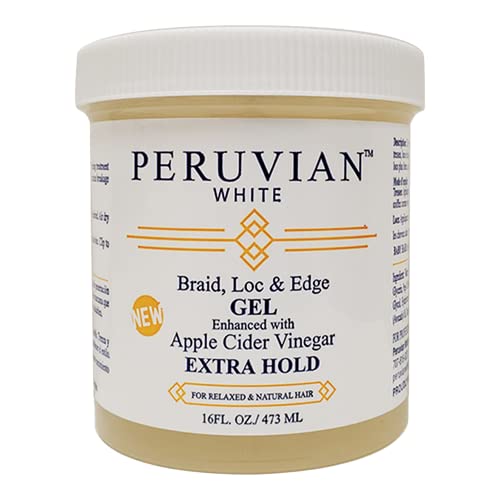 Peruvian White Braid, Loc, and Edge Gel - Extra Hold Apple Cider Vinegar 16oz