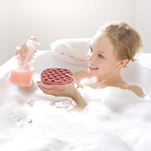 Boao Assorted 5 Soft Bath Sponges Natural Gentle Shower Cleanser