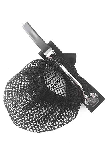 Black Ribbon Hair Bun Cover Barrette with Removable Net for Formal Styling