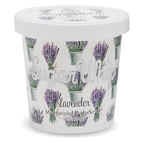 Primal Elements Lavender Sugar Scrub & Body Exfoliant 10 oz - Moisturizing Face & Body Cleanser with Essential Oil