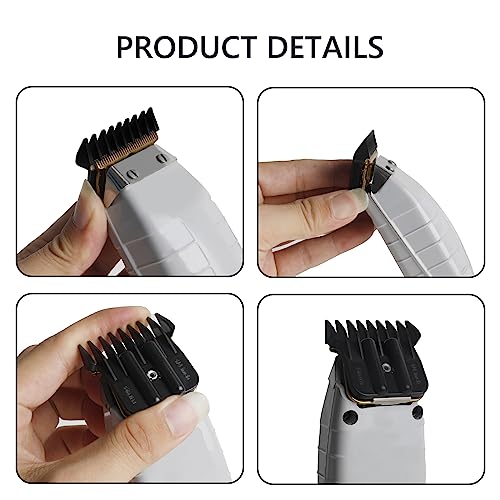 CR8GR8 8 Pack Hair Clipper Guards for Wahl & Andis - Adjustable Combs