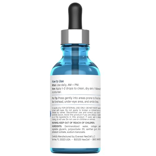 NeoCell Collagen Peptides Serum for Face – 2 fl oz Daily Anti-Aging Skin Serum