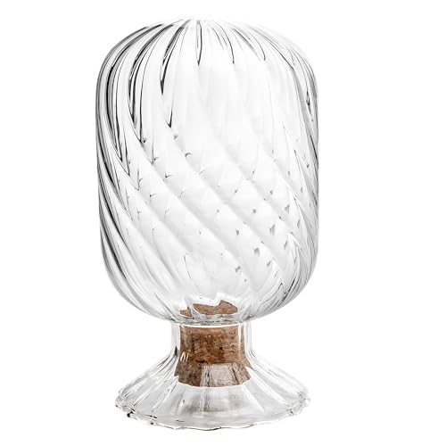 Helix Shaped Glass Match Holder for Scented Candles - 3.5 Inch
